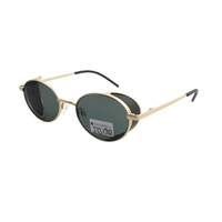 Name Brand Wholesale Fashion Retro Steampunk CE UV400 Metal Sunglasses